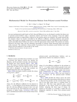 Mathematical Model for Potassium Release from Polymer
