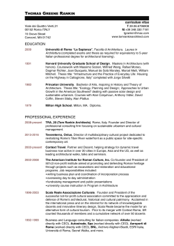 curriculum vitae EDUCATION PROFESSIONAL