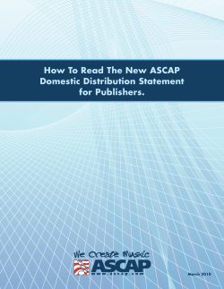 How To Read The New ASCAP Domestic Distribution Statement for
