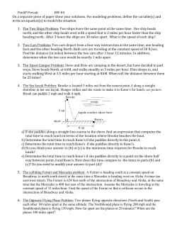 PreAP Precalc HW #4 On a separate piece of paper show your