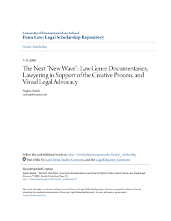 The Next "New Wave": Law Genre Documentaries, Lawyering in
