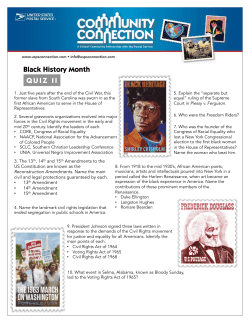 Black History Month QUIZ II