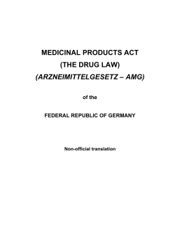Drug Law - Bundesministerium f&uuml;r Gesundheit
