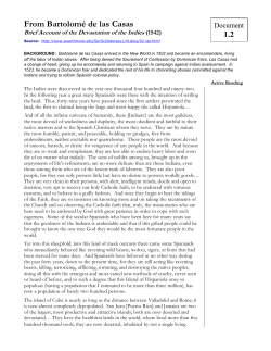 Bartolome de las Casas - Brief Account of the Devastation of the Indies