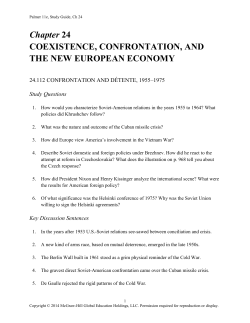 Chapter 24 COEXISTENCE, CONFRONTATION