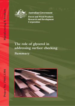 glycerol - summary - Forest and Wood Products Australia