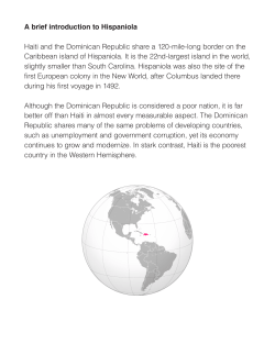 A brief introduction to Hispaniola Haiti and the Dominican Republic