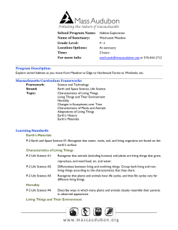 School Program Name: Habitat Exploration Name