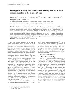 Homozygous lethality and heterozygous spotting due to a novel