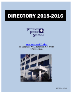 Staff Directory - Paterson Public Schools
