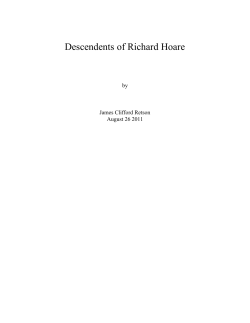 Hoare Descendents - James Retson`s Web Page