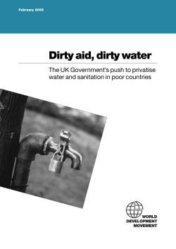 Dirty aid, dirty water
