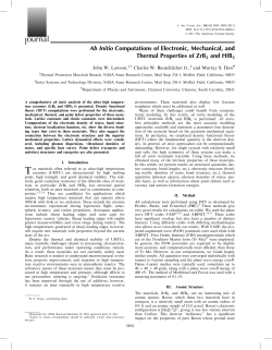 Ab Initio Computations of Electronic, Mechanical, and Thermal