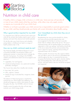 Nutrition in child care