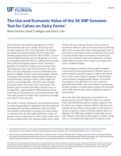 The Use and Economic Value of the 3K SNP Genomic Test for
