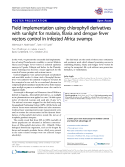 Field implementation using chlorophyll derivatives with sunlight for