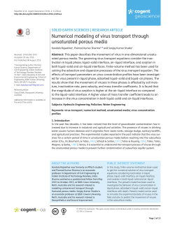 Numerical modeling of virus transport through unsaturated porous