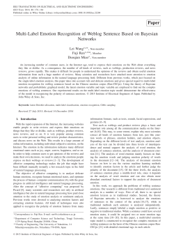 Multi-Label Emotion Recognition of Weblog Sentence Based on