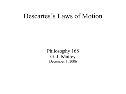 Descartes`s Laws of Motion