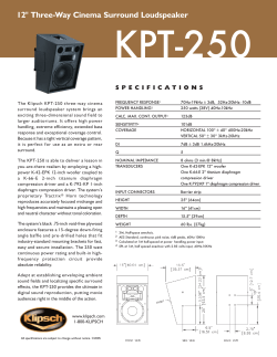 12" Three-Way Cinema Surround Loudspeaker