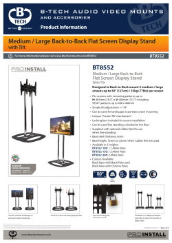 BT8552 B-TECH AUDIO VIDEO MOUNTS Medium / Large Back