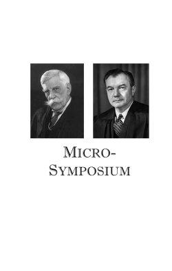 micro- symposium