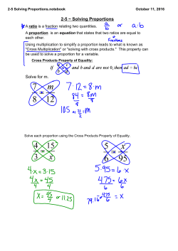 2-5 Solving Proportions.notebook