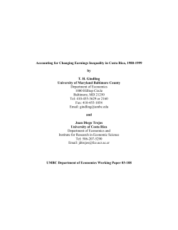 Causes of Changing Earnings Inequality in Costa Rica in the Final