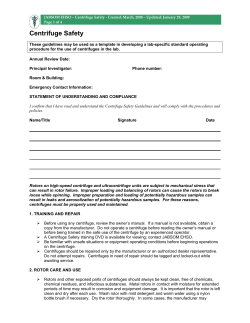 Centrifuge Safety