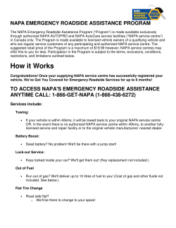 How it Works - NAPA Roadside Assistance