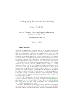 Mining heavy hitters with Space-Saving