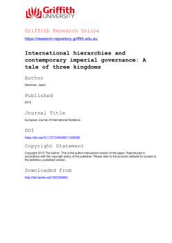 International hierarchies and contemporary imperial governance: A