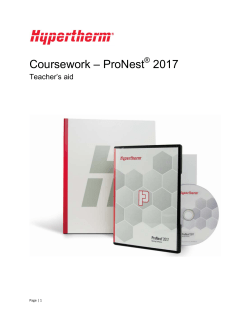 Coursework &ndash; ProNest 2017