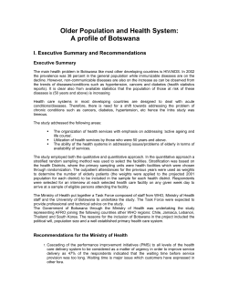 Older Population and Health System: A profile of Botswana