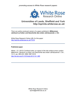 Universities of Leeds, Sheffield and York http://eprints.whiterose.ac.uk/