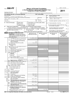 Return of Private Foundation