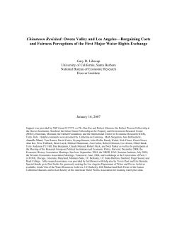 Chinatown: Transaction Costs in Water Rights Exchanges