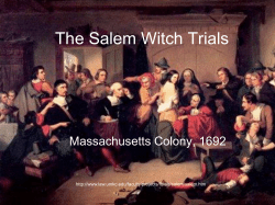 The Salem Witch Trials - St. John`s, Burlington