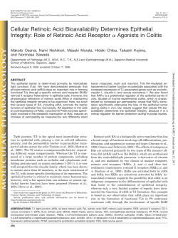 Role of Retinoic Acid Receptor Agonists in Colitis