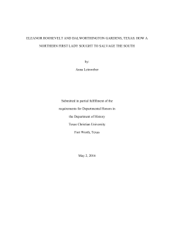 ELEANOR ROOSEVELT AND DALWORTHINGTON GARDENS