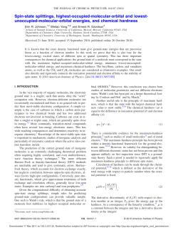 Spin-state splittings, highest-occupied-molecular