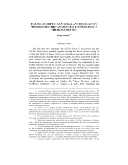 Filling an Arctic Gap: Legal and Regulatory Possibilities for