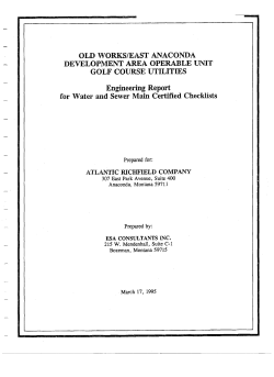 OLD WORKS/EAST ANACONDA DEVELOPMENT AREA