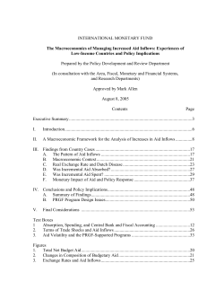 The Macroeconomics of Managing Increased Aid Inflows