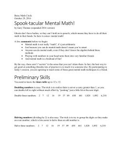 handout - Boise Math Circles