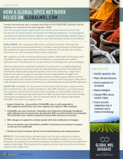 HOW A GLOBAL SPICE NETWORK RELIES ON GLOBALMRL.COM