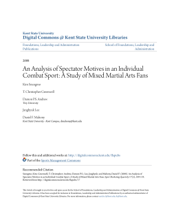 An Analysis of Spectator Motives in an Individual Combat Sport: A