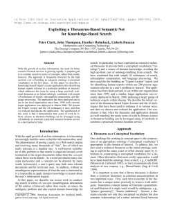 Exploiting a Thesaurus-Based Semantic Net for Knowledge