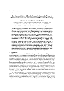 The Chemical States of Iron in Marine Sediments by Means of