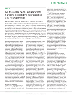 On the other hand: including left-handers in